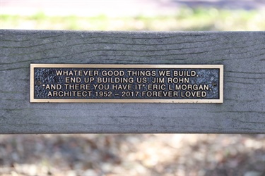 Example of a park bench dedicationExample of a park bench dedication